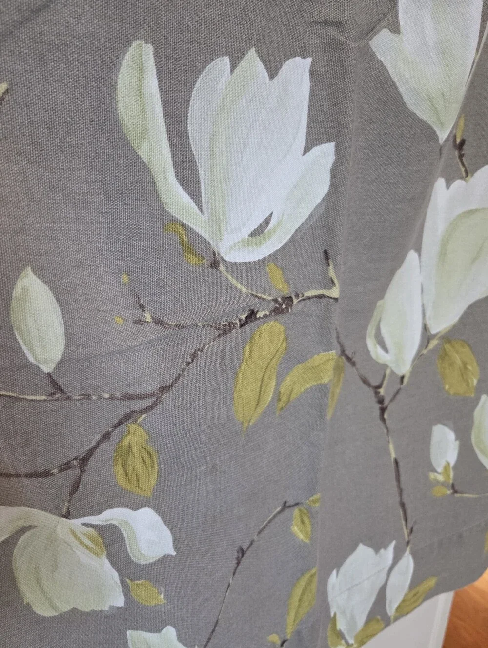 100% Cotton Curtains, Sayuri Magnolia Floral 46